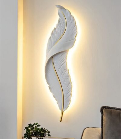 Feather wall decor