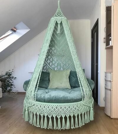 Teal Macrame swing