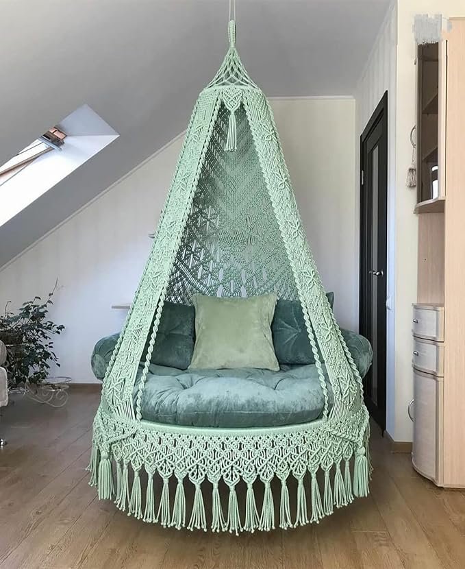 Teal Macrame swing