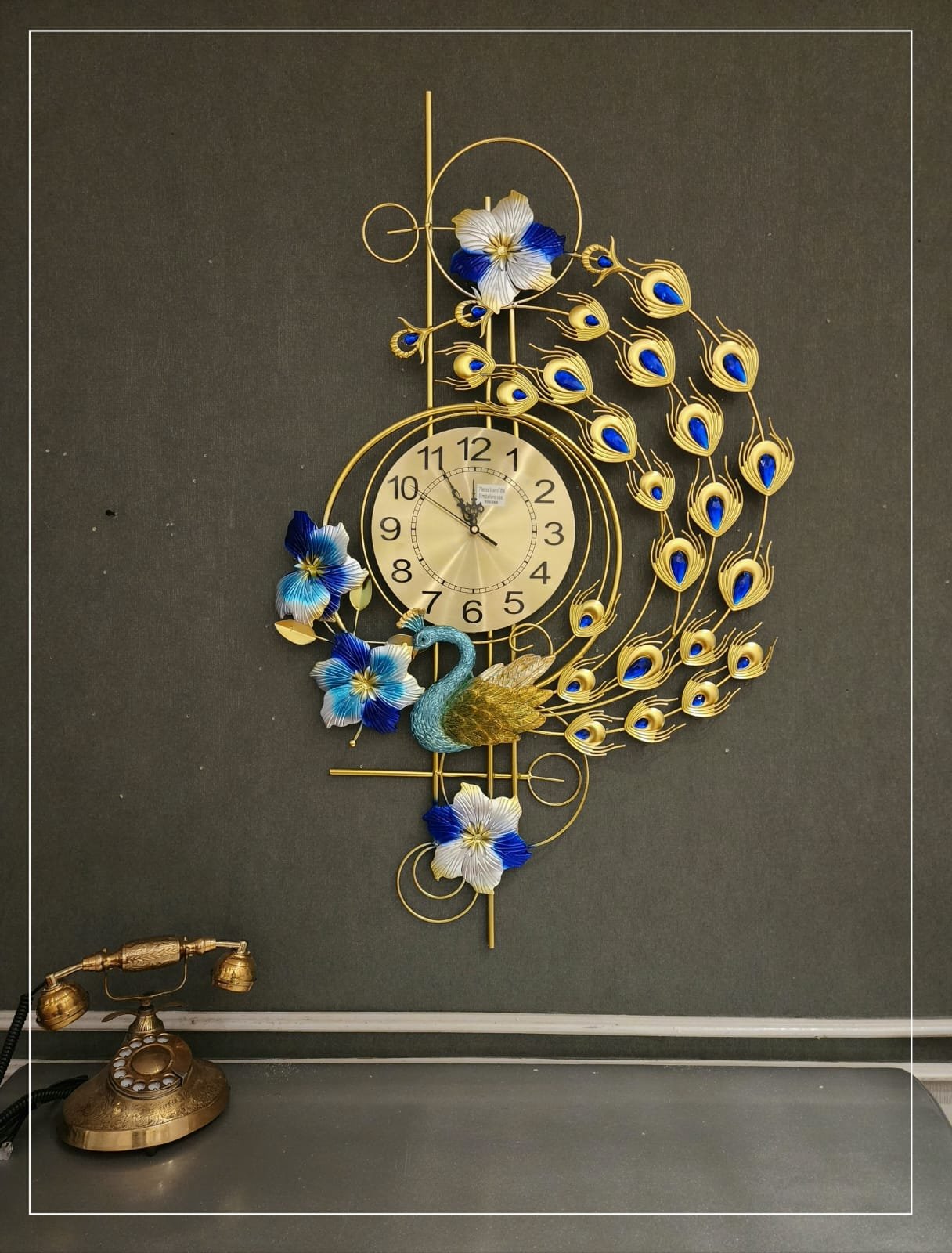French peacock clock