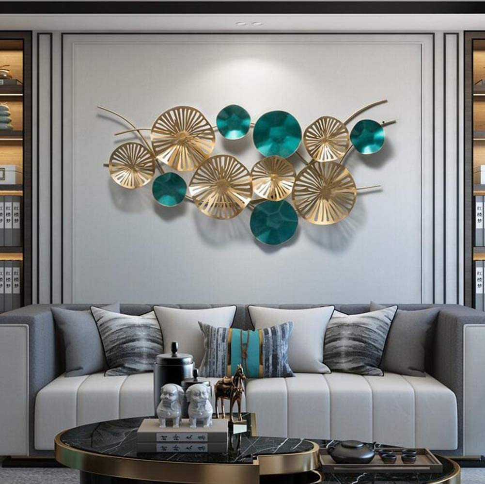 Gold and Green Metal wall decor