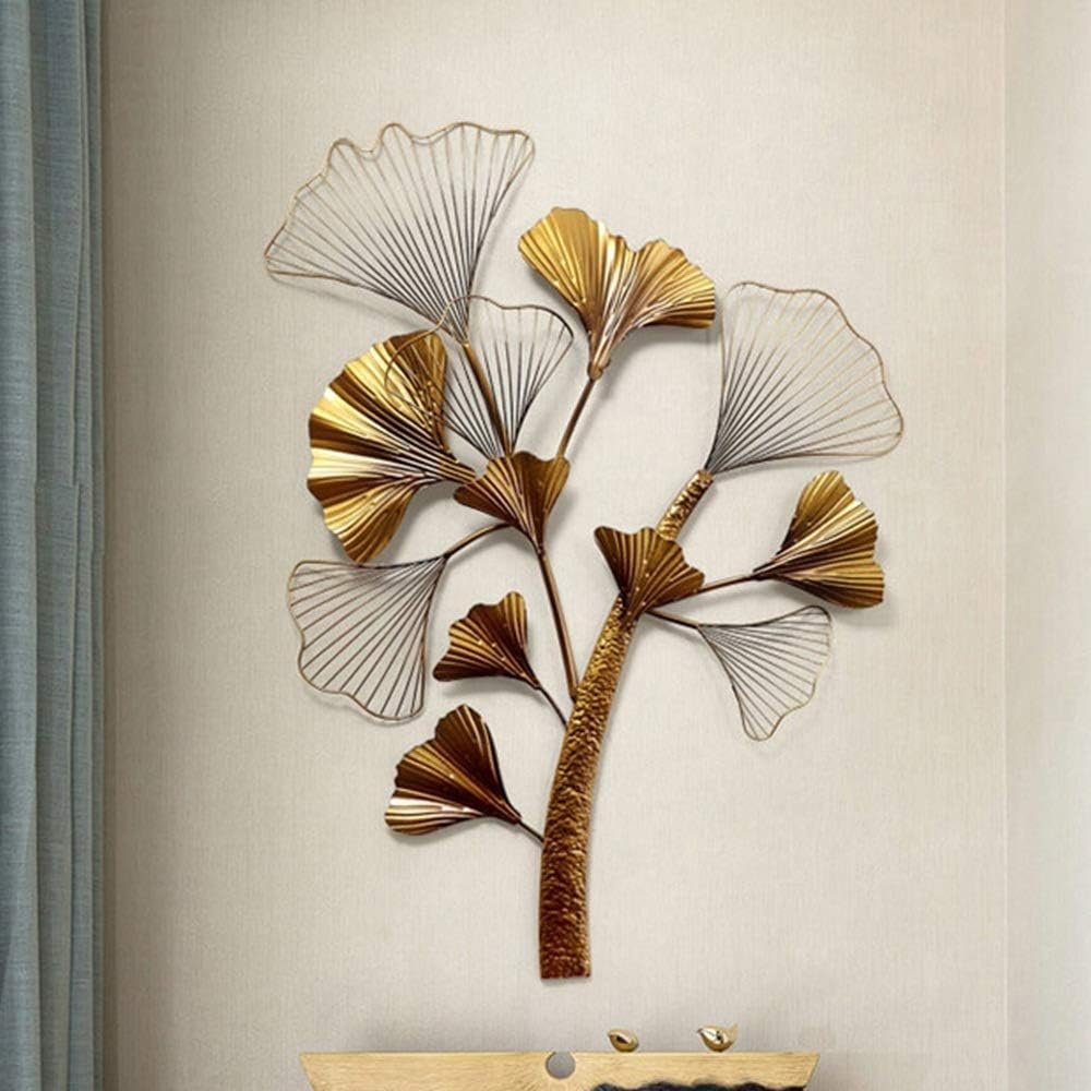 Gingko leaf metal decor
