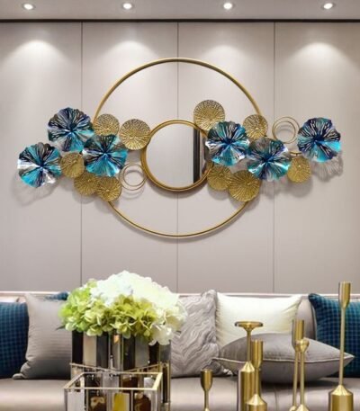 Metal flower decorative Mirror