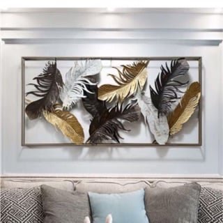 Feather Wall Decor in Metal