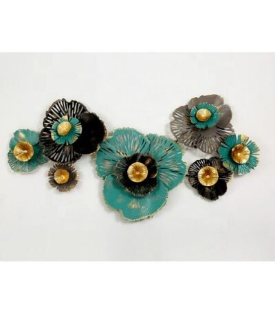 Metal Green rose decor