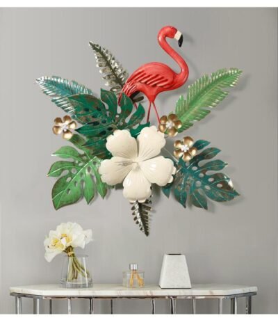 Iron flamingo wall decor