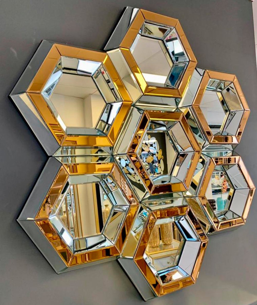 Hexagon Venetian Mirrors