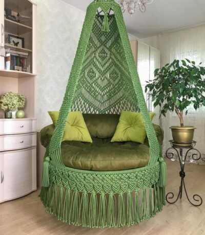 Green Macrame swing