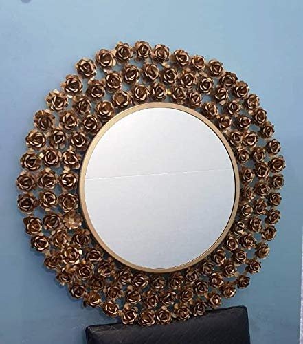 metal rose mirror