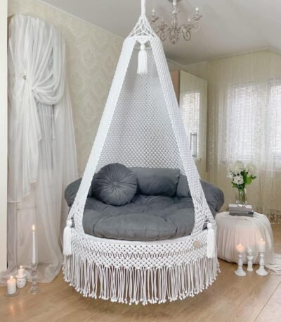 Macramé swing white